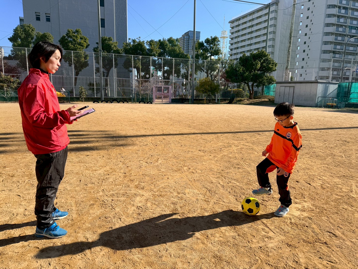 合宿で実施するサッカーのスキルアップテスト